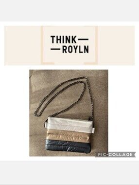Think Royln Quilted Crossbody Bag - Cream, Tan & Black